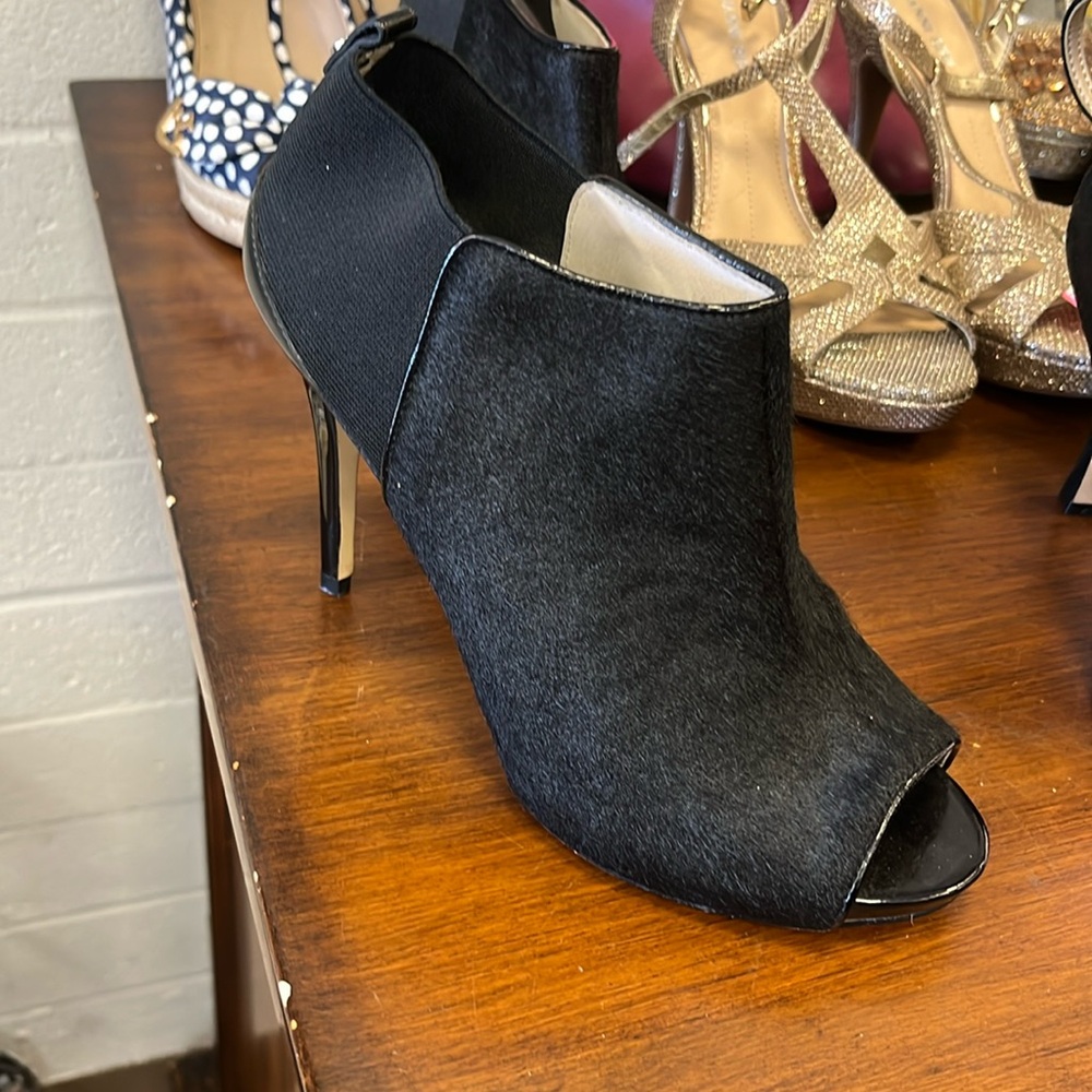 Michael Kors Fur Peep Toe Heels